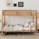 preview thumbnail 14 of 20, Wood Queen Size Bunk Bed with Ladder for Space-Saving and Easy Access