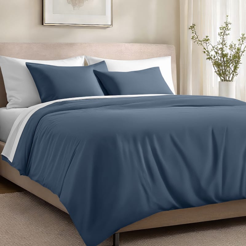 Bare Home Organic Cotton Duvet Cover Set - Smooth Sateen Weave