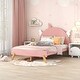 preview thumbnail 1 of 6, Magical Unicorn Full-Size Bed with Pink Headboard and Sturdy Pine Frame Pink