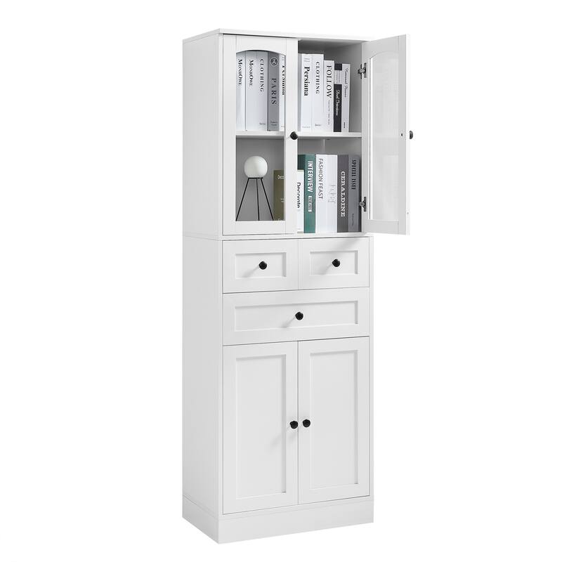 Bookshelf with Adjustable Shelves, Freestanding Display Storage Shelves Tall Bookshelf