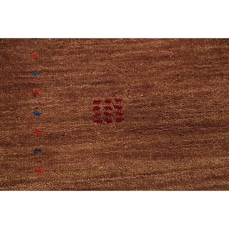 Tribal Gabbeh Indian Foyer Rug Hand-Knotted Modern Wool Carpet - 3'2" x 4'11"