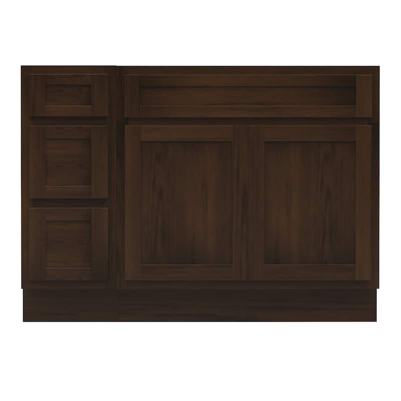 Vanity Art 42" Oak Freestanding Bathroom Vanity Cabinet without Top