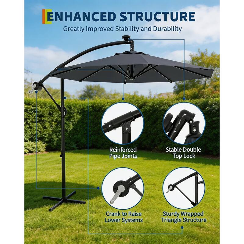 Cantilever Umbrella, with 360° Rotating