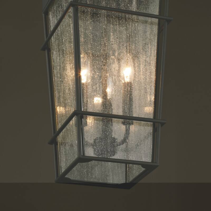 Acroma 3-Light Matte Black Outdoor Pendant Lantern