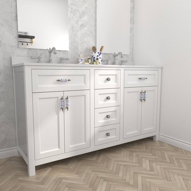 Acroma - 60'' Double Bathroom Vanity - (WHBW)