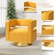 preview thumbnail 28 of 114, HULALA HOME Carisa Modern Upholstered Swivel Open-Back Barrel Chair with Golden Base