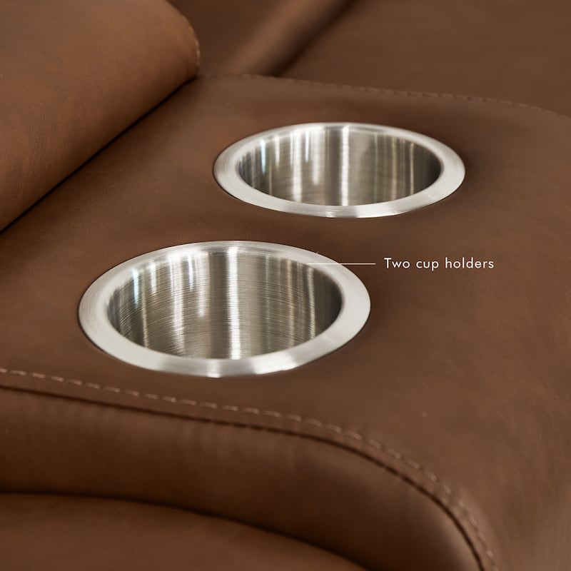3-Piece Faux Leather Modular Design Power Recliner Sofa Set with USB&USB-C Charging