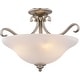 preview thumbnail 1 of 7, Vaxcel Lighting C0310 3 Light 17" Wide Flush Mount Bowl Ceiling Brushed Nickel