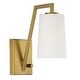 preview thumbnail 2 of 4, Avon 1 Light Aged Brass Wall Mount - 4.88'' W x 12.25'' H x 10.25'' D