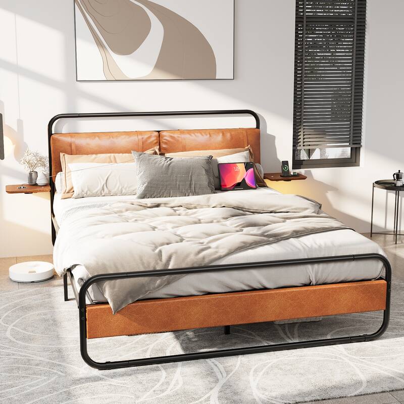 Bed Frame With Upholstered Headboard