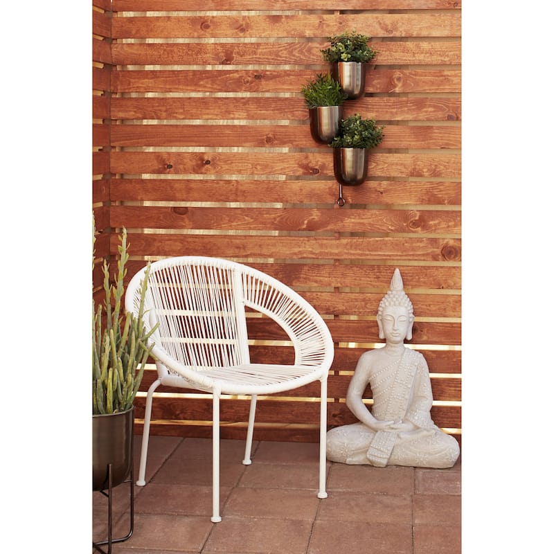 Metal Indoor Outdoor Layered Indoor Outdoor Wall Planter - Gold, Silver, Black, White - Roche River Decor