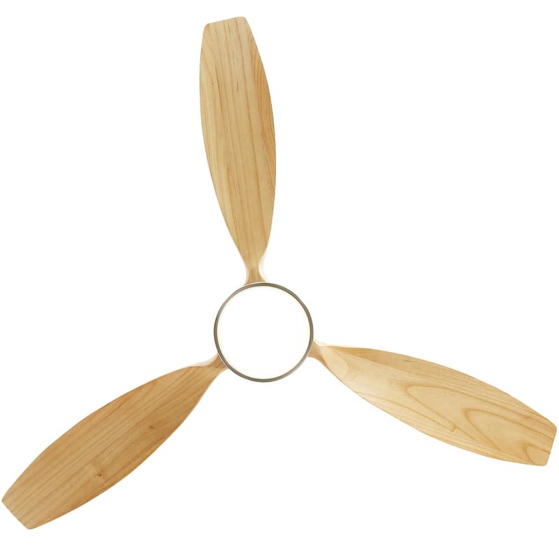 Sofucor 52-inch Solid Wood Ceiling Fan with LED Light,Remote Control Included,Reversible,Quiet and Powerful