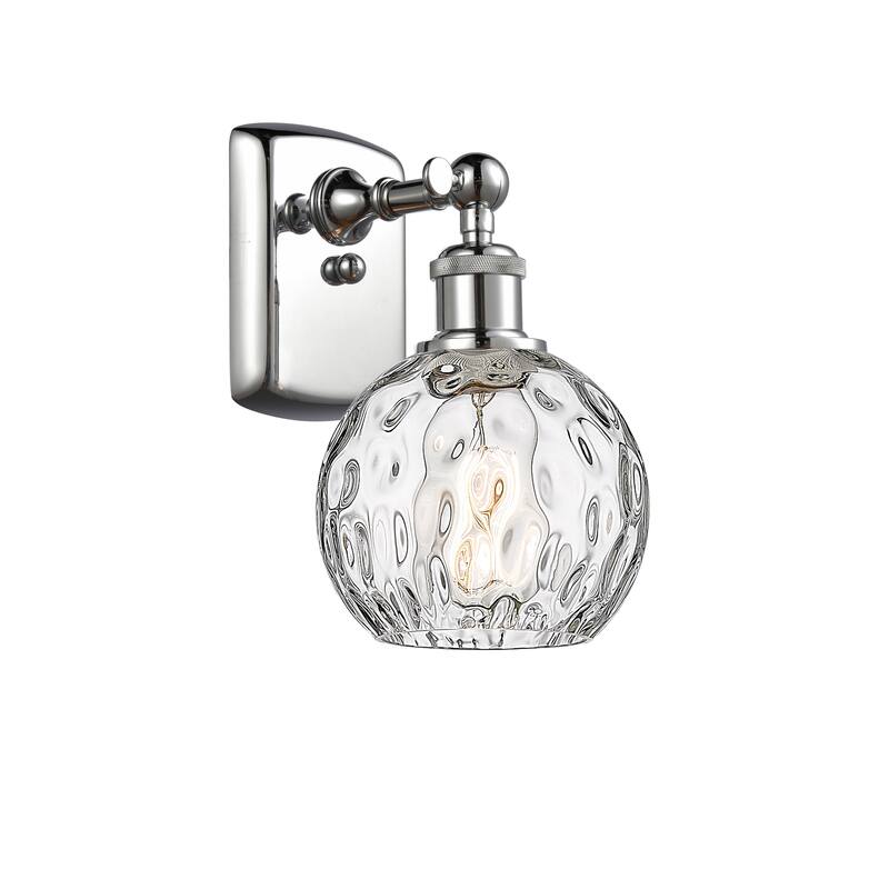 Innovations Lighting Athens Water Glass 1 Light 6" Sconce - Polished Chrome