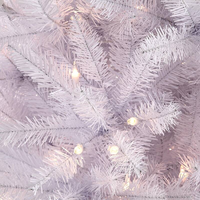Puleo International 4.5 ft. White Pencil Fraser Fir Christmas Tree - N/A