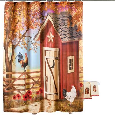 Rustic Country Outhouse Bathroom Shower Curtain