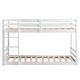 preview thumbnail 1 of 9, Wooden Bunk Bed with Straight Ladder,White White - Twin