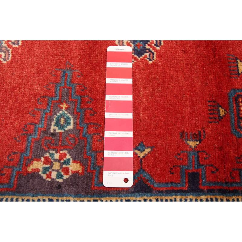 ECARPETGALLERY Hand-knotted Anadol Red Wool Rug - 3'8 x 11'6