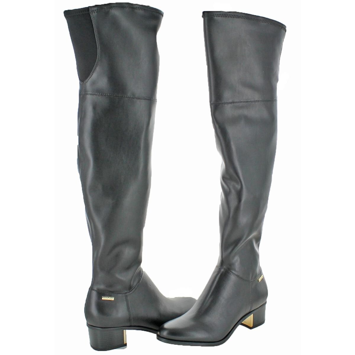 carli over the knee block heel boots