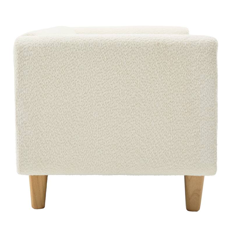 Christopher Knight Home - Soft Upholstered 78.7" 3-Seater Sofa with Rubberwood Legs