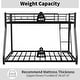 preview thumbnail 5 of 13, Metal Twin over Full Bunk Bed with Sturdy Construction & Secure Guardrail for Home