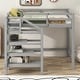 preview thumbnail 19 of 30, Practical Modern Design Full Size Loft Bed with Storage Staircase,Hanger for Clothes Besides,Sturdy Wood Frame
