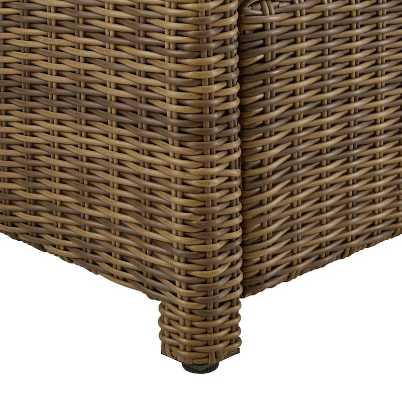 Crosley Bradenton Outdoor Wicker Ottoman - 25 "W x	20 "D x 18.5 "H