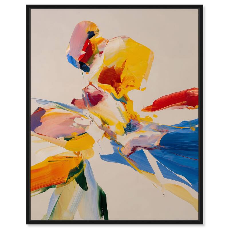 Flippant Bloom I Canvas by Art Remedy - 24" x 30" - Black