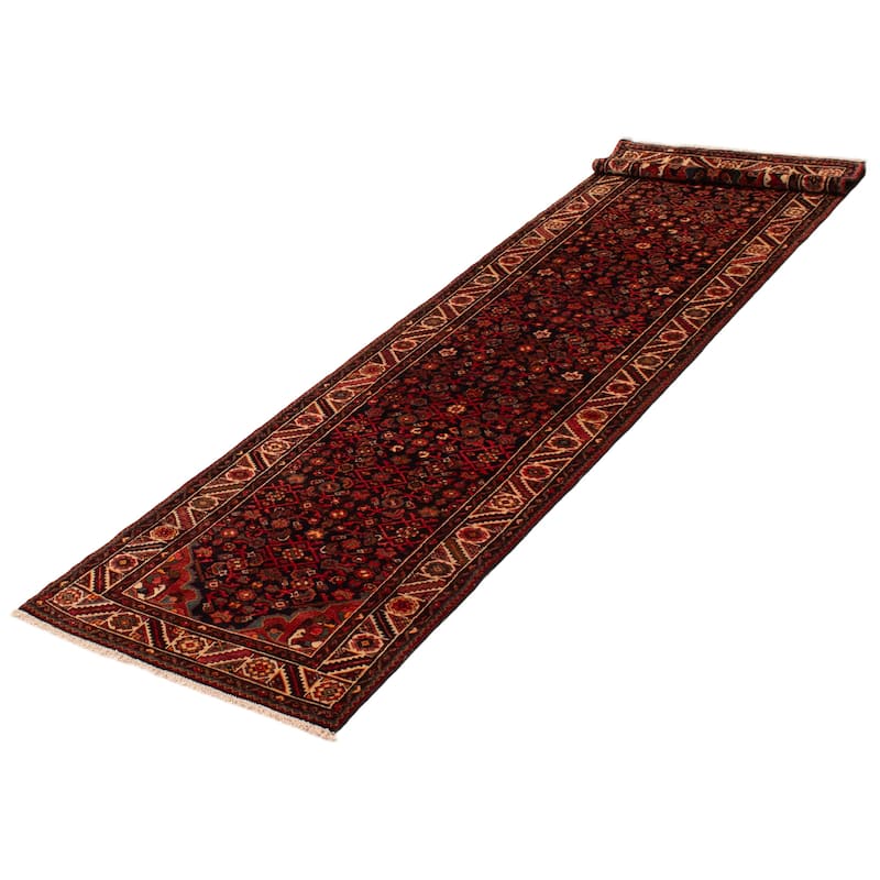 ECARPETGALLERY Hand-knotted Andelz Navy Wool Rug - 3'5 x 12'8