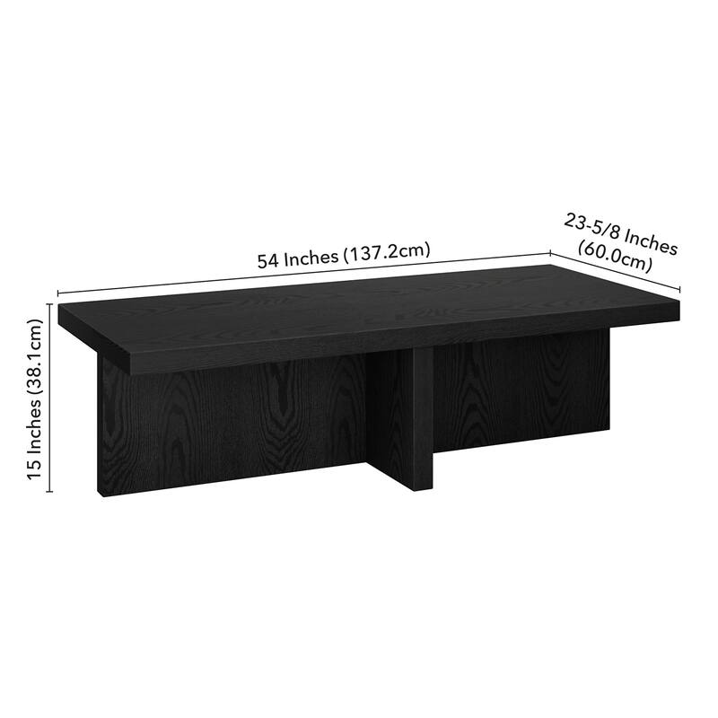 Elna 54" Wide Rectangular Coffee Table - 54" Wide