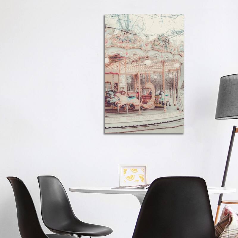 iCanvas "Paris Carousel Golden" by Ruby and B Canvas Print - 40x26x1.5