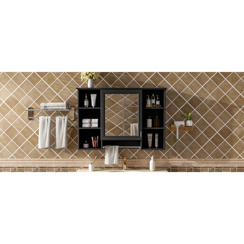 Roomfitters 42 Inch 3-in-1 Wall Mount Medicine Cabinet, Mirror Storage with Adjustable Shelf & Soft Close Doors