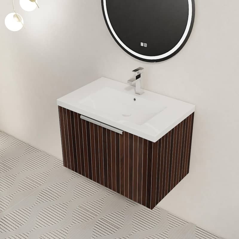 Bathroom Vanity With Sink In 24/30/36 Inch, Floating Bathroom Vanity With Soft Close Door