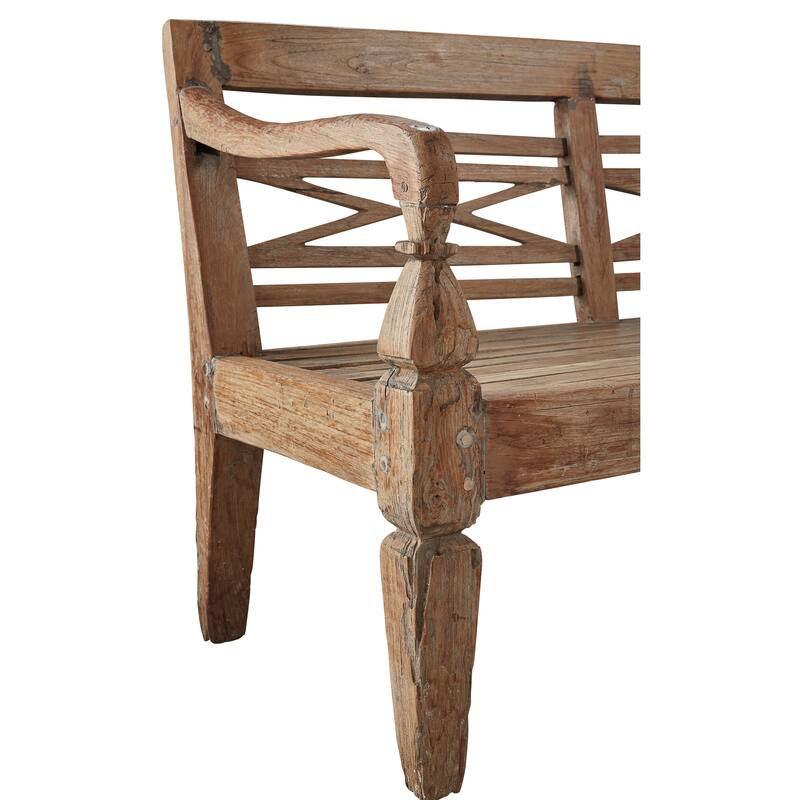 Antique Plantation Grown Teak Bench