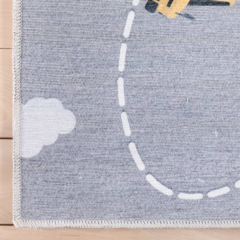 Well Woven Kids Rugs Traffic Modern Machine Washable Area Rug