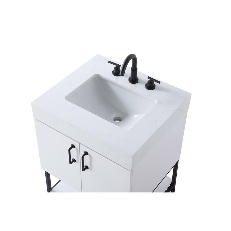 Elegant Lighting VF29224 Caroline 24" Free Standing Single Basin
