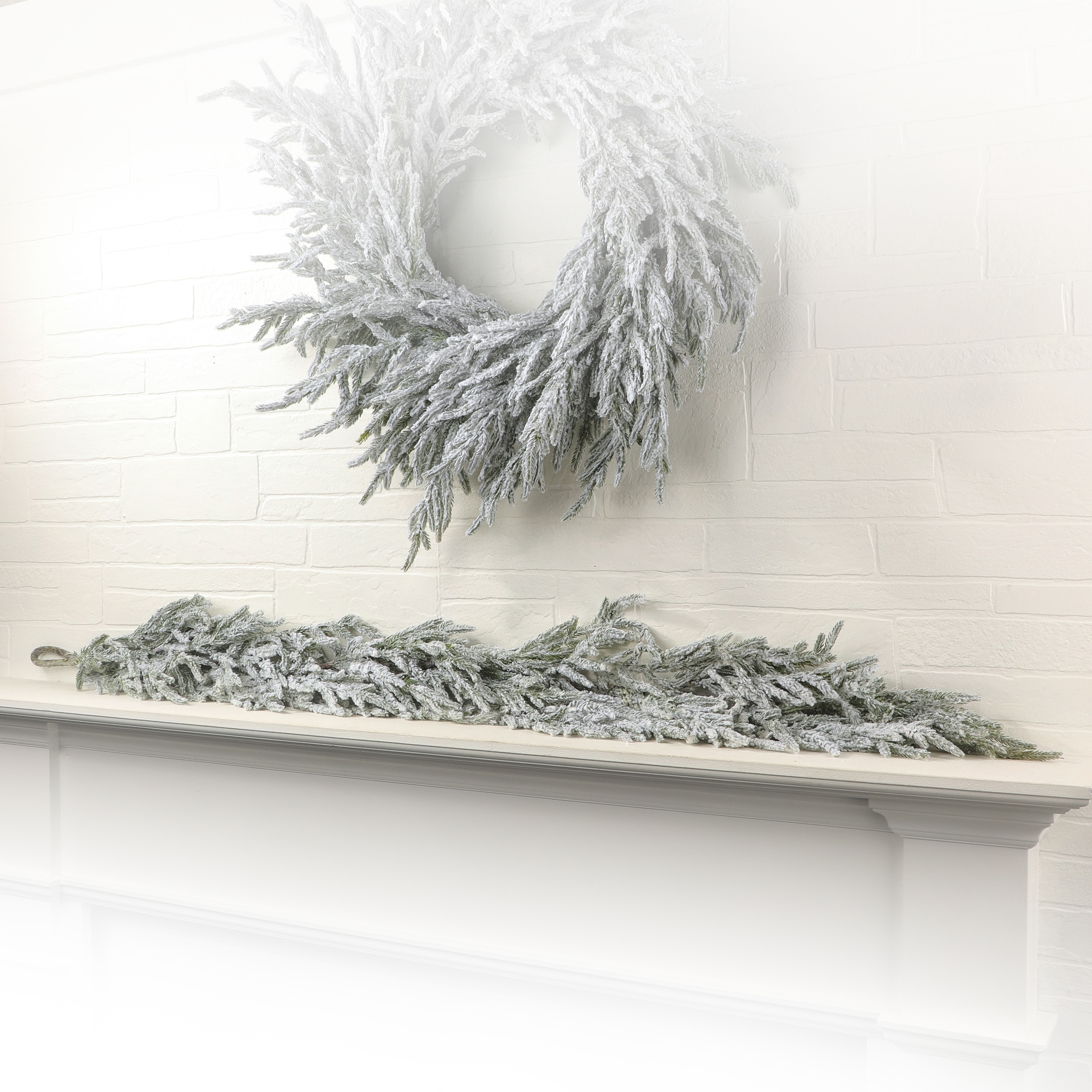 60" Real Touch Flocked Norfolk Pine Garland - Green - 60-Inch