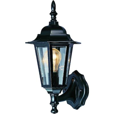 Volume Lighting 1-Light Black Outdoor Wall Mount