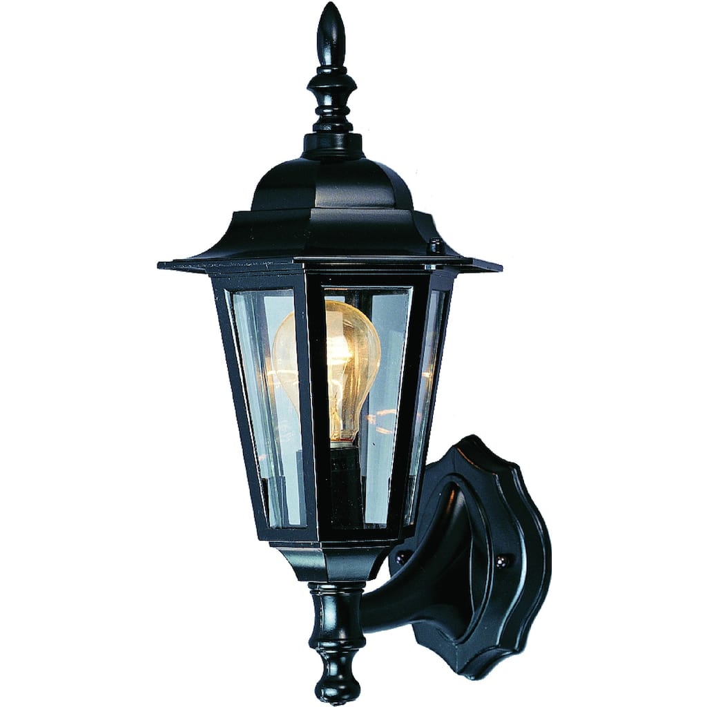 Volume Lighting 1-Light Black Outdoor Wall Mount