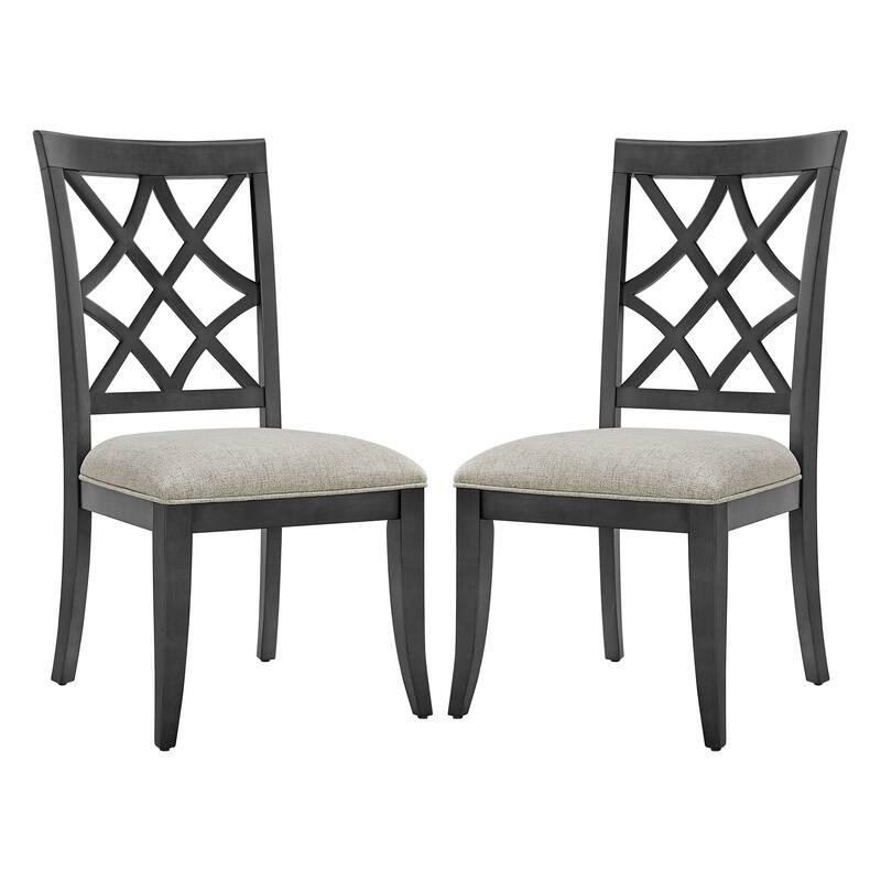 2-Pack Wooden Frame Dining Chairs, Comfortable Polyester Upholstery, Mid-Century Retro Style