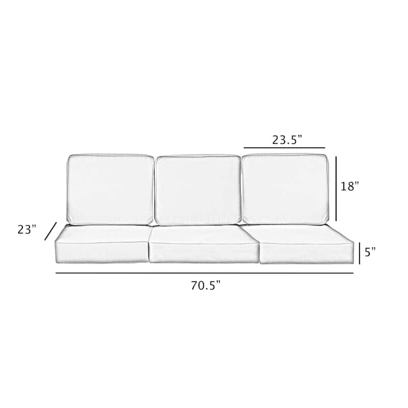 Sorra Home Griffen Snowy Indoor/Outdoor Corded Sofa Set