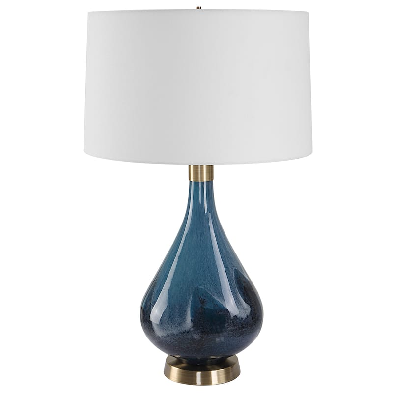 Uttermost Riviera Art Glass Table Lamp - 17"W x 27.75"H x 17"D