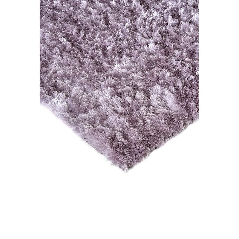 4' X 6' Purple Shag Tufted Handmade Area Rug - 3'6