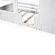 preview thumbnail 25 of 32, Solid Wood House Bed with Roof, Window and Guardrail for Kids, Boys and Girls, Bedroom
