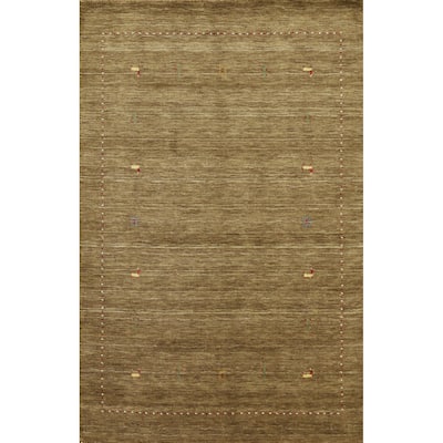 Hand Knotted Oriental 100% Wool Carpet Tribal Animal Pictorial Brown Gabbeh Area Rug - 6' 0'' X 4' 4''