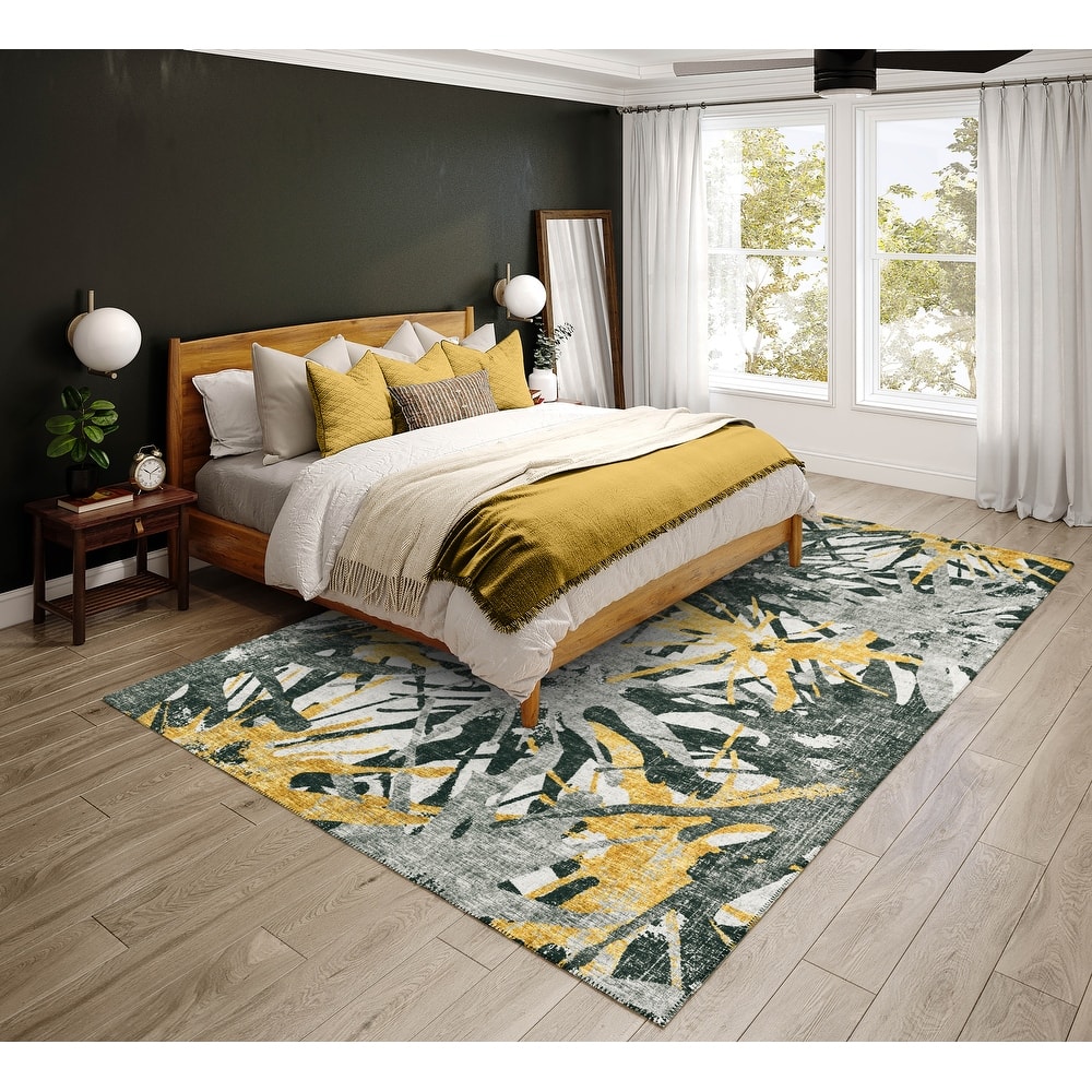 Indoor/ Outdoor Addison Bravado Abstract Starburst Washable Area Rug