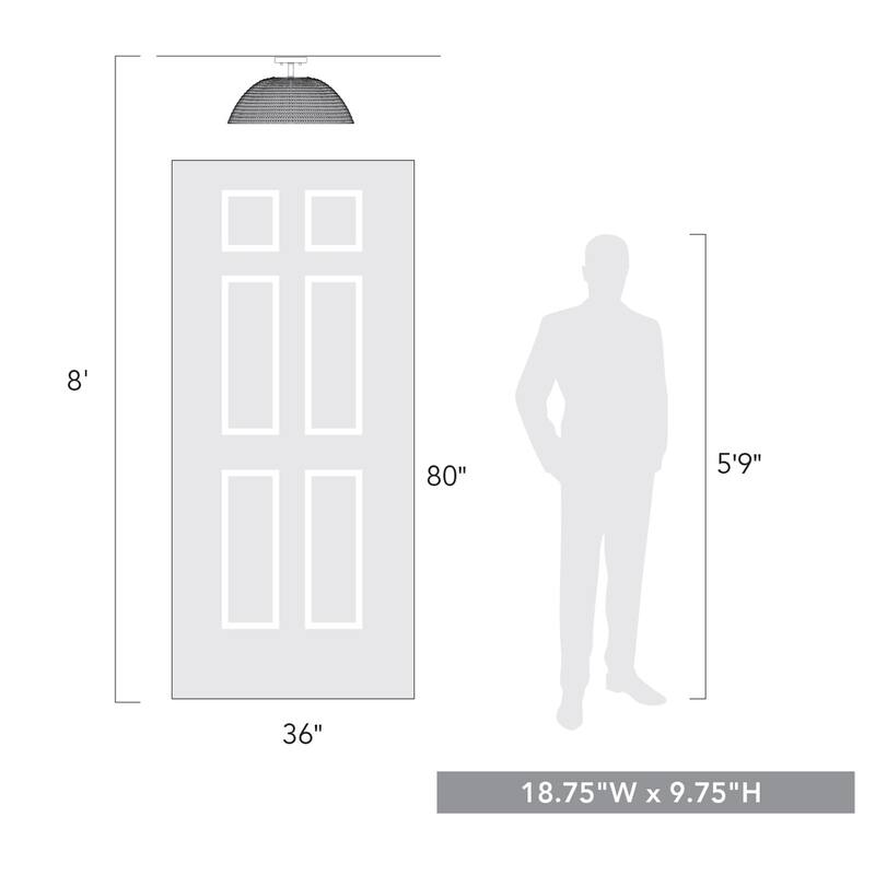 Rue Semi-Flush - 18.75"x9.75"