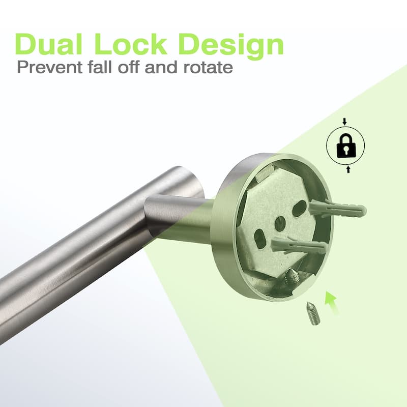 Wall-Mount Toilet Paper Holder Non-Slip Tissue Paper Holder(2 pieces) - Satin Nickel