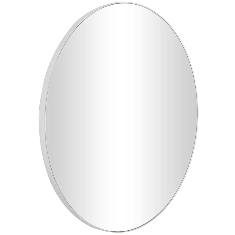 Wooden Wall Mirror with Thin Minimalistic Frame - White - Roche River Decor