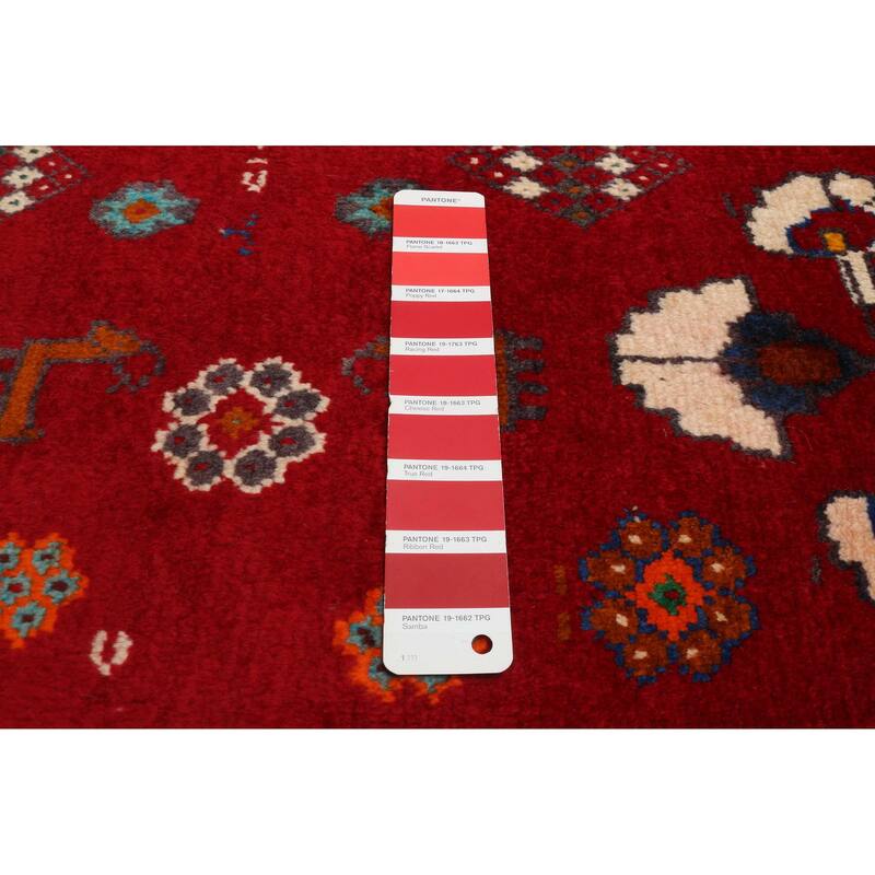 ECARPETGALLERY Hand-knotted Melis Vintage Red Wool Rug - 5'9 x 9'6