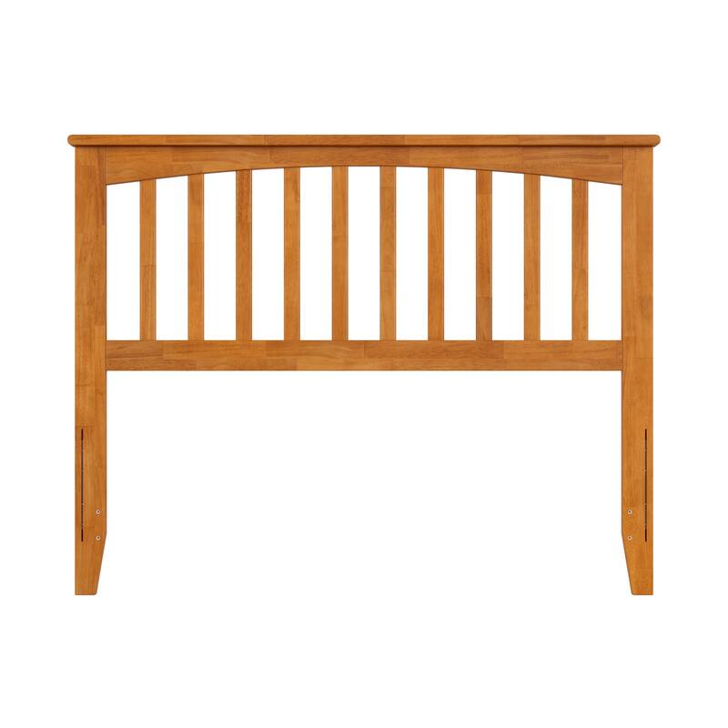 Full Solid Wood Headboard with Attachable USB Charger in Light Toffee with Durable Low Profile Design